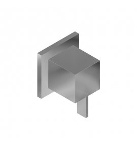 Graff Qubic Rozdzielacz 3-drożny podtynkowy - element zewnętrzny Chrom E-8072-LM39E1-T