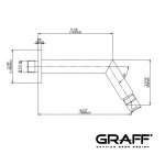 Graff Ramie ścienne 125 mm do deszczownicy Chrom E-8523