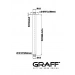 Graff Ramie sufitowe 300 mm do deszczownicy Chrom E-8542