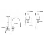 Graff Sade Bateria umywalkowa 3-otworowa Chrom E-1812-C14