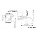Graff Sade Bateria umywalkowa podtynkowa 191 mm - element zewnętrzny Chrom E-1835-LM36W-T