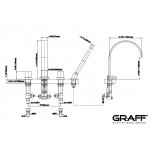 Graff Sade Bateria wannowa 4-otorowa z zestawem natryskowym Chrom E-1851-C14B