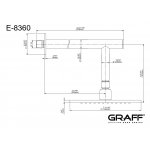 Graff Sade Deszczownica prysznicowa 196x196 mm na ramieniu ściennym Chrom E-8360