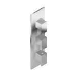 Graff Solar Bateria natryskowa podtynkowy 3-uchwytowa - element zewnętrzny Chrom E-8057-LM31E0-T