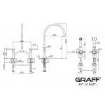 Graff Sospiro Bateria kuchenna nablatowa ze słuchawką Chrom E-4895-LM49