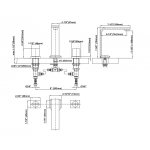 Graff Targa Bateria umywalkowa 3-otworowa Chrom E-3610-C14