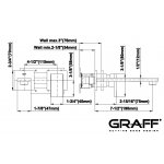 Graff Targa Bateria umywalkowa podtynkowa 190 mm - element zewnętrzny Chrom E-3635-LM36W-T