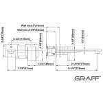 Graff Targa Bateria umywalkowa podtynkowa 235 mm - element zewnętrzny Chrom E-3636-LM36W-T