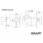 Graff Terra Bateria natryskowa termostatyczna podtynkowa - element zewnętrzny Chrom E-8037-LM46E-T