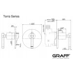 Graff Terra Bateria natryskowa termostatyczna podtynkowa - element zewnętrzny Chrom E-8037-LM62E-T