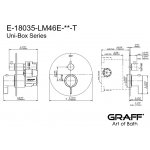 Graff Terra Bateria natryskowa termostatyczna podtynkowa - element zewnętrzny Chrom E-18035-LM46E-T