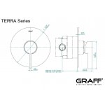 Graff Terra Bateria natryskowa podtynkowa - element zewnętrzny Chrom E-7030-LM46N-T