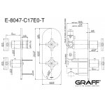 Graff Terra Bateria natryskowa termostatyczna 2-uchwytowa podtynkowa - element zewnętrzny Chrom E-8047-C17E0-T