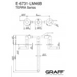 Graff Terra Bateria umywalkowa 3-otworowa podtynkowa 235 mm - element zewnętrzny Chrom E-6731-LM46B-T