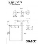 Graff Terra Bateria umywalkowa 3-otworowa podtynkowa 235 mm - element zewnętrzny Chrom E-6731-C17B-T