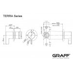 Graff Terra Zawór 2-drożny podtynkowy - element zewnętrzny Chrom E-8068-LM46E1-T