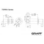 Graff Terra Zawór odcinający podtynkowy - element zewnętrzny Chrom E-8097-LM46E1-T