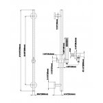 Graff Terra Zestaw natryskowy termostatyczny podtynkowy z deszczownicą Ø 252 mm z zestawem prysznicowym na drążku - element zewnętrzny Chrom TER04