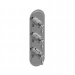 Graff Topaz Bateria prysznicowa termostatyczna 3-uchwytowa podtynkowa - element zewnętrzny Chrom E-8087-LM63E0-T