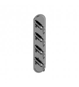 Graff Topaz Bateria prysznicowa termostatyczna 4-uchwytowa podtynkowa - element zewnętrzny Chrom E-8088-LM14E0-T