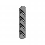 Graff Topaz Bateria prysznicowa termostatyczna 4-uchwytowa podtynkowa - element zewnętrzny Chrom E-8088-LM14E0-T