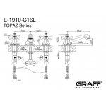 Graff Topaz Bateria umywalkowa 3-otworowa Chrom E-1910-C16L