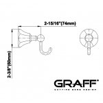 Graff Topaz Haczyk ścienny na ręcznik Chrom E-9065