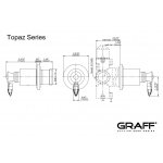 Graff Topaz Zawór odcinający podtynkowy - element zewnętrzny Chrom E-8034-LM14E1-T