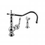 Graff Tuscany Bateria kuchenna jednootworowa z boczną słuchawką Chrom E-5237-LM7