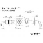 Graff Vignola Bateria natryskowa 3-drożna podtynkowa - element zewnętrzny Chrom E-8174-LM60E1-T