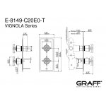 Graff Vignola Bateria natryskowa podtynkowa - element zewnętrzny Chrom E-8149-C20E0-T
