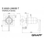 Graff Vignola Bateria natryskowa podtynkowa jednouchwytowa - element zewnętrzny Chrom E-8065-LM60S-T