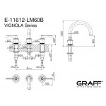 Graff Vignola Bateria umywalkowa 3-otworowa Chrom E-11612-R3-LM60B