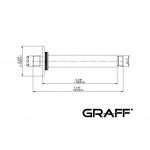 Graff Vignola Ramie sufitowe 150 mm do deszczownicy Chrom E-18535