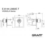 Graff Vignola Zawór termostatyczny podtynkowy - element zewnętrzny Chrom E-8144-LM60E-T