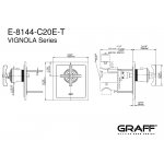 Graff Vignola Zawór termostatyczny podtynkowy - element zewnętrzny Chrom E-8144-C20E-T