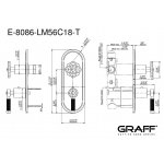Graff Vintage Bateria natryskowa podtynkowa 2-uchwytowa - element zewnętrzny Chrom E-8086-LM56C18-T