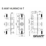 Graff Vintage Bateria natryskowa podtynkowa 3-uchwytowa - element zewnętrzny Chrom E-8087-ALM56C18-T