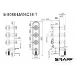 Graff Vintage Bateria natryskowa podtynkowa 4-uchwytowa - element zewnętrzny Chrom E-8088-LM56C18-T