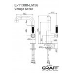 Graff Vintage Bateria umywalkowa Chrom E-11300-LM56