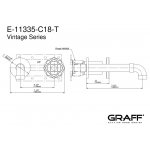 Graff Vintage Bateria umywalkowa 2-otworowa 190 mm podtynkowa - element zewnętrzny Chrom E-11335-C18B-T