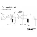 Graff Vintage Bateria umywalkowa 2-otworowa 190 mm podtynkowa - element zewnętrzny Chrom E-11338-LM56W-T