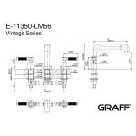 Graff Vintage Bateria wannowa 3-otworowa bez zestawu prysznicowego Chrom E-11350-LM56B