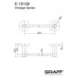 Graff Vintage Wieszak ścienny na ręcznik 599 mm Chrom E-19108