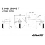 Graff Vintage Zawór termostatyczny podtynkowy - element zewnętrzny Chrom E-8031-LM56E-T