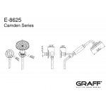 Graff Vintage Zestaw natryskowy na uchwycie ściennym z przyłączem Chrom E-8625