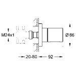   Grohe Grohtherm 3000 Cosmopolitan Zawór podtynkowy element zewnętrzny chrom 19470000 W MAGAZYNIE!!