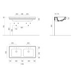 GSI Ceramica Classic Umywalka 125x54 biały połysk 8725111