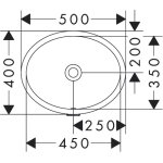 Hansgrohe Xuniva D Umywalka podblatowa 45x35 biały połysk 61048450