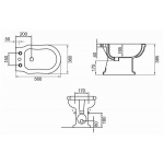 Hidra Ellade Bidet stojący Biały D14.001